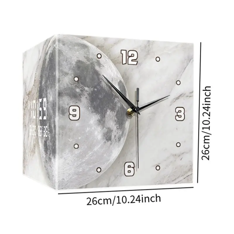 Touchbuy Corner Clock Easy To Read Clock Decorative Scenery Wall Corner Clock Bedroom Home Decoration For Bedroom For Home