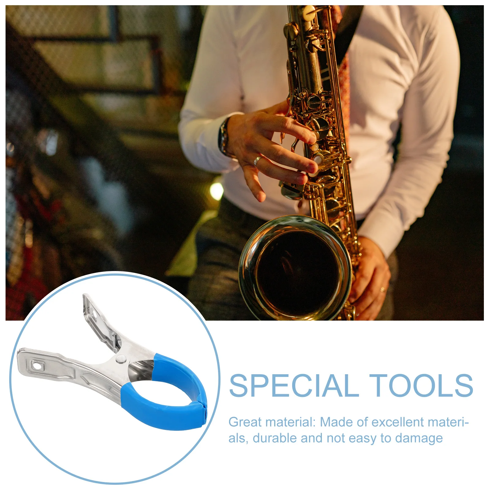 

3pcs Saxophone Repair Tool Woodwind Instrument Key Tools Clarinet Repairing Utensil Supply Flute Clamps Stainless Steel