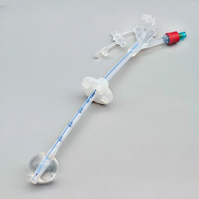 Fr24/20ml  Pipe length 155mm Medical 100% Silicone gastrostomy tube catheter