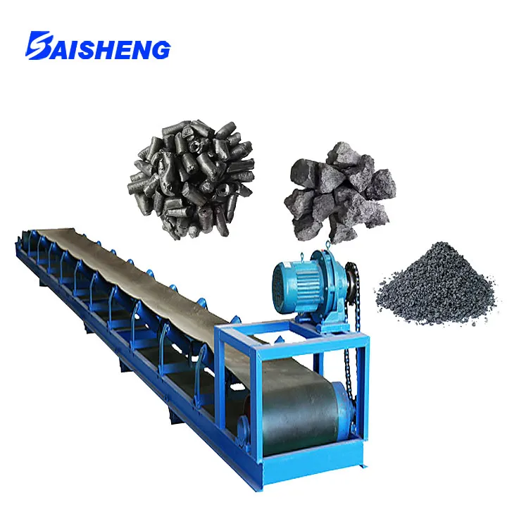 Long-Distance Fixed Belt Machine Abrasion and Heat Resistant Rubber Conveyor for Block Powder Adjustable Speed