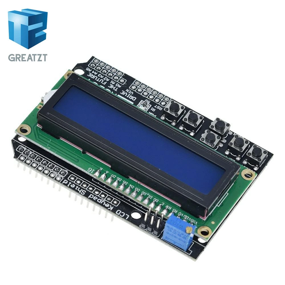 Greatzt-LCD画面付きキーボードキー,1602モジュール,arduino atmega328 atmega2560用,1個