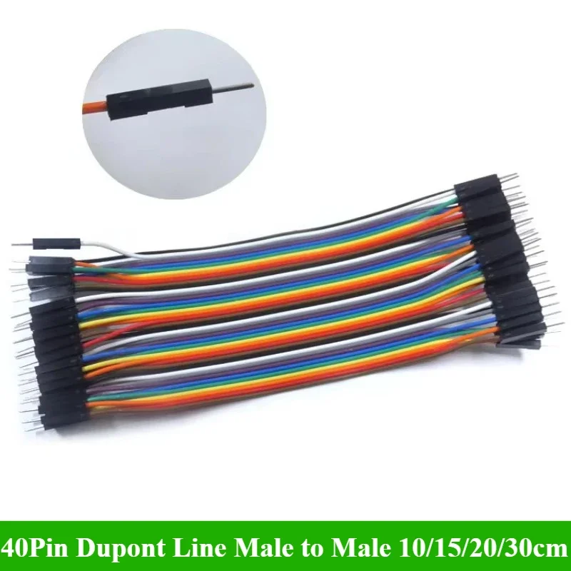 5Pcs/lot Dupont 2.54mm 40Pin Male to Male,Male to Female,Female to Female Colorful Wire Length 10cm 15cm 20cm 30cm Dupont Cable