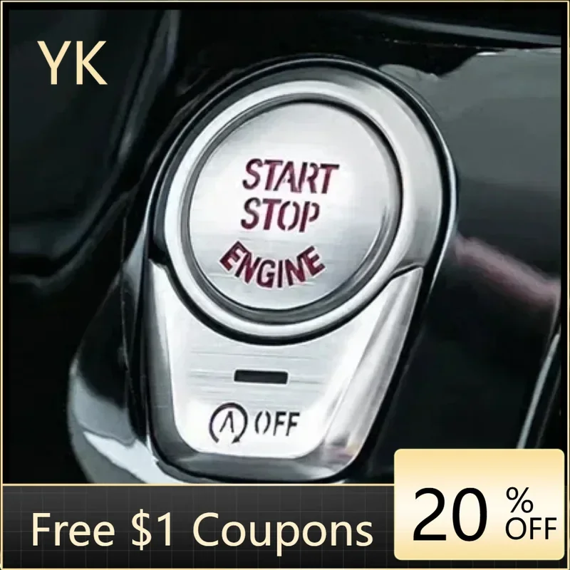 

For BMW 1 2 3 4 5 6 7 Series X1 X3 X4 X5 X6 Aluminium Alloy Car Ignition Switch Engine Start Stop Button OFF Switch Cover Trim