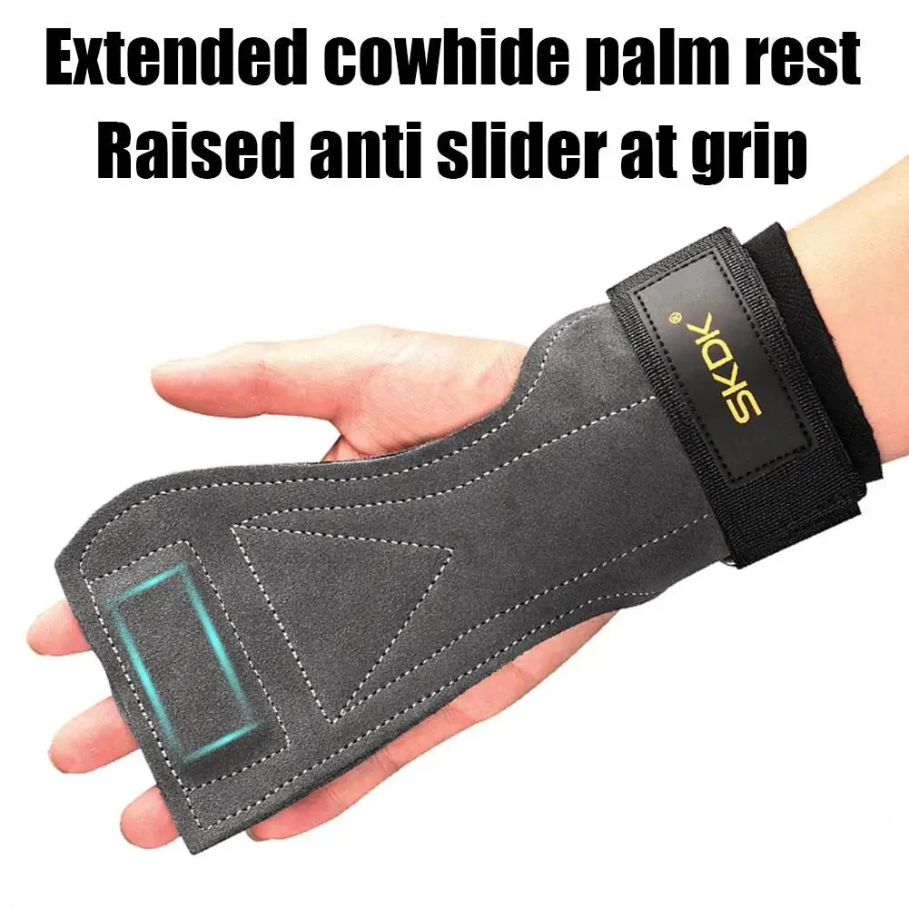 2Pcs Gym Gloves Fitness Hand Palm Protection Equipment Anti Slip And Wear-resistant Wrist Protection Hard Pull Grip Strength Ban