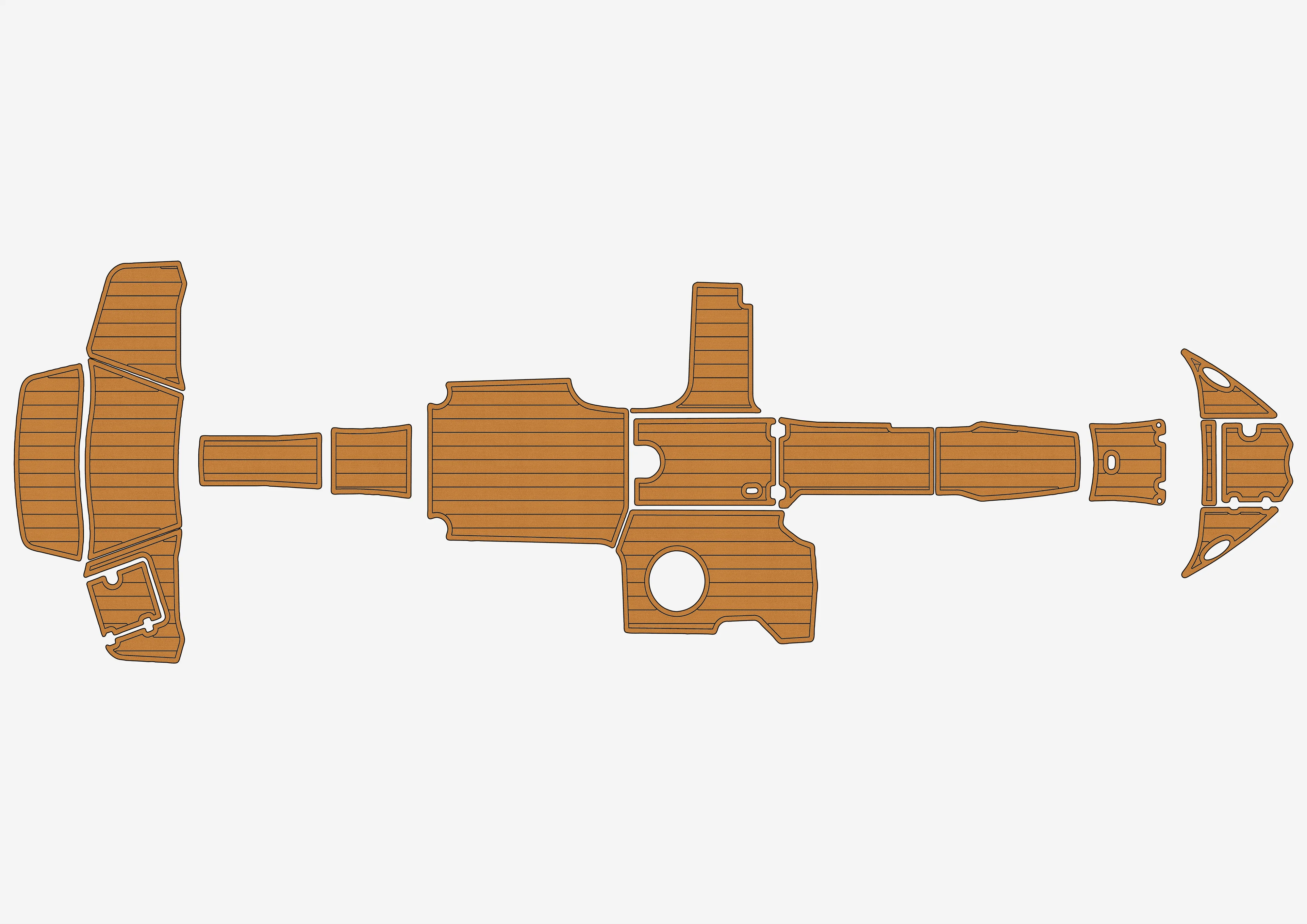 

Нескользящий коврик из морского искусственного тикового EVA-2015-2017 Chaparral 243 Vortex VRX, самоклеящаяся подушка для палубы лодки 1/4 дюйма (6 мм) для кокпита и палубы