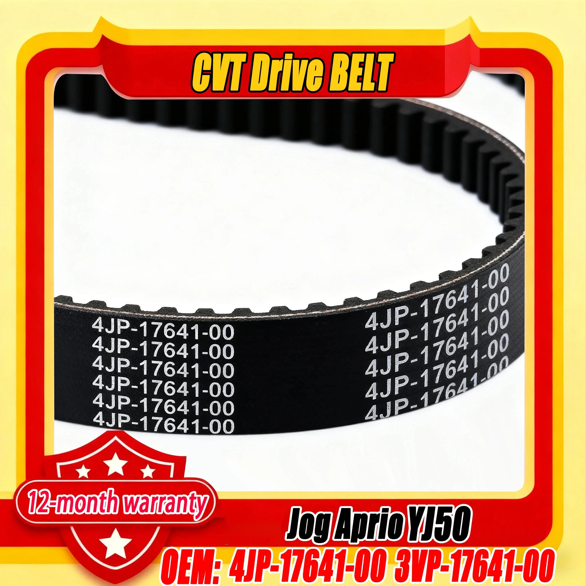 Correa Universal para motocicleta 4JP-17641-00, correa de transmisión de motor extendida para Yamaha YJ50 Jog Aprio YJ50R 3VP-17641-00 WF-17641-00
