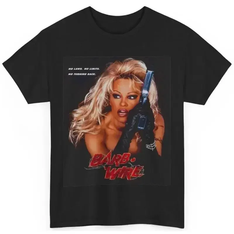 Barb Wire T Shirt Pam Anderson 90 s Action Movie Classic Retro New