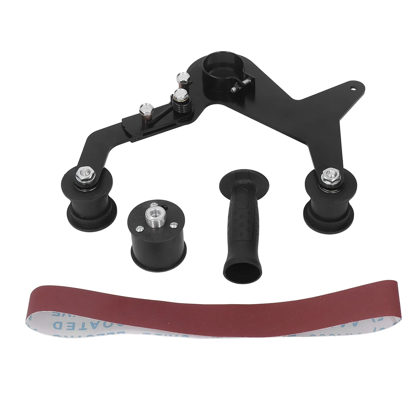 Belt Sander Adapter Stainless Steel Sturdy Stable Angle Grinder Sanding Belt Adapter for Pipe Tube 14mm/0.55in