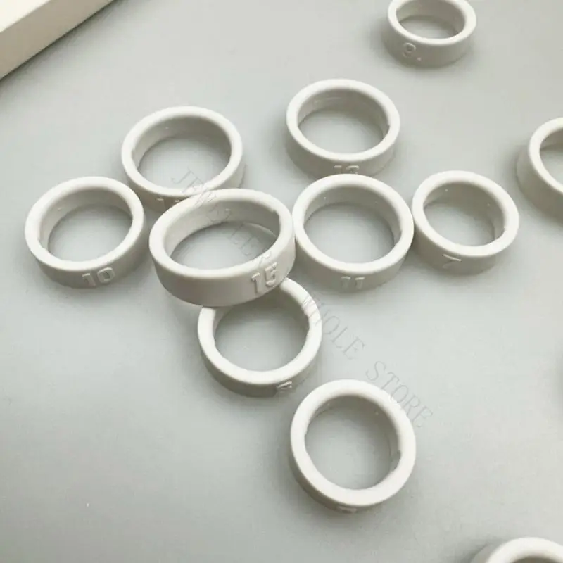 R7UF Multi Size Finger Measuring Tool Plastic Resin 15 Options Jewelry Fitting Accessory