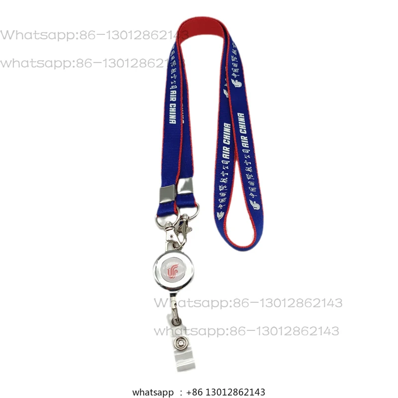 Pilot badge work permit badge lanyard sling
