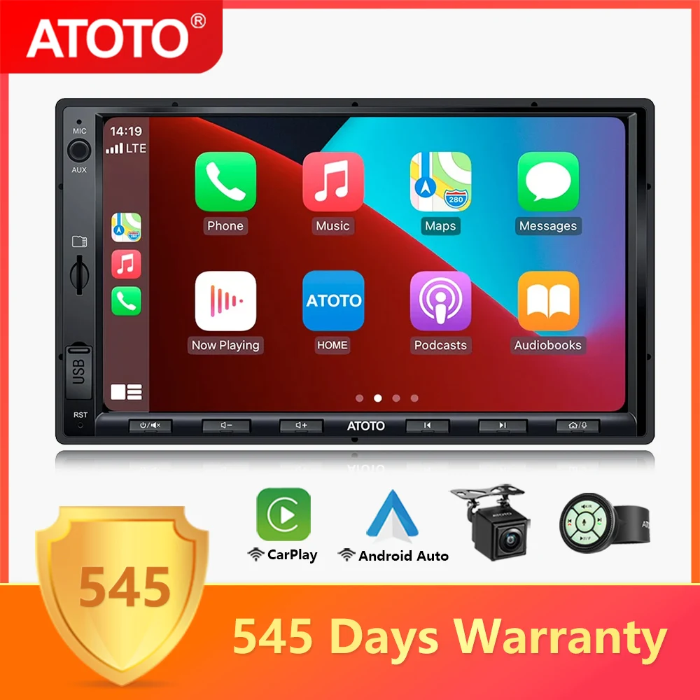 ATOTO F7 WE 7 inches Car Radios 2din Multimedia Player Head Unit 2 Din Car Stereos Wireless CarPlay Android Aoto Screen Display