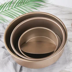 Round Cheese Cake Pan 6-Inch & 8-Inch & 10-Inch Cylinder-shaped with Removable Bottom Non-Stick Bakeware Cake Mold Cake Mould