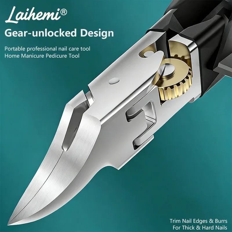Gear-unlocked Nail Clippers, Ergonomically Designed, Suitable for Embedded Nails and Thick Nails