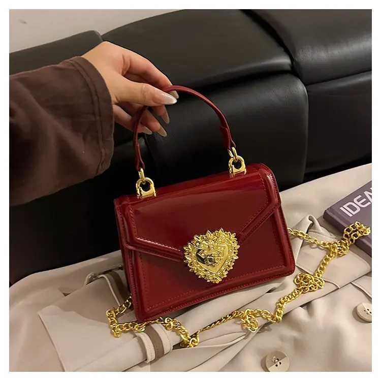 Модная женская сумка 2026 года с дизайном в виде сердца, кошелек на плечо со съемной цепочкой, универсальная сумка через плечо и ручная сумка