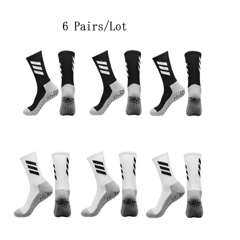 

6 Pair New Football Socks Anti-Slip Breathable Men Woman Thickened Towel Bottom Soccer Sports Socks Rugby Basketball Yoga Socks