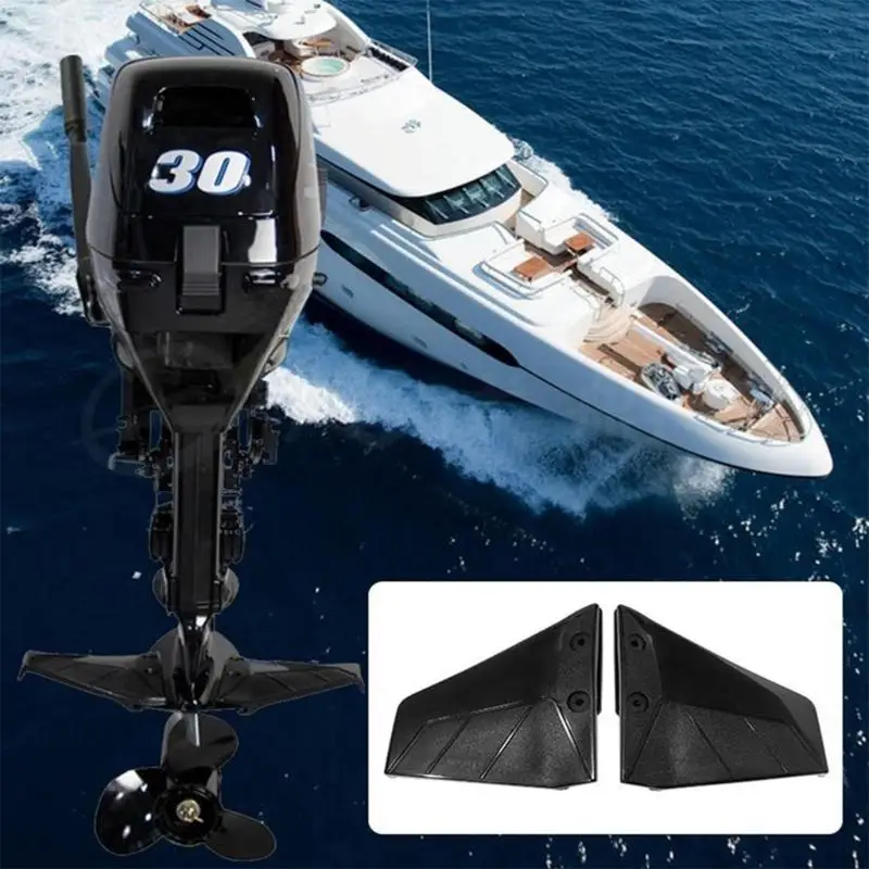 31BC Hydrofoil Stabilizer Black Outboards ABS Plastic Wing for 4-50HP Yachat Boats