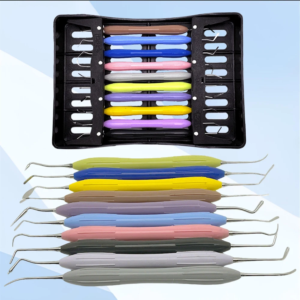 

10Pcs Dental Resin Spatulas for Silicone Composite Resin Aesthetic Restoration and Crown Buildup Tool Kit