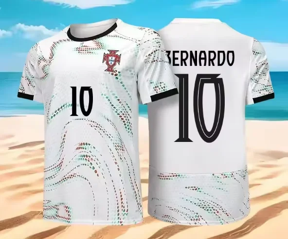 Portugal Fan Edition Football Jersey Lightweight Breathable Quick Dry Sport Top Outdoor Training Tee Summer Men's T-shirt