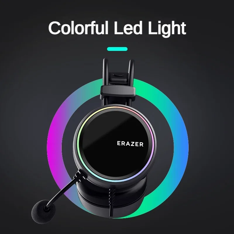 Lenovo ERAZER Gaming Headset Headset Professional Esports Cable Control 3.5 Audio Headset with Light Effect Sensitive Microphone