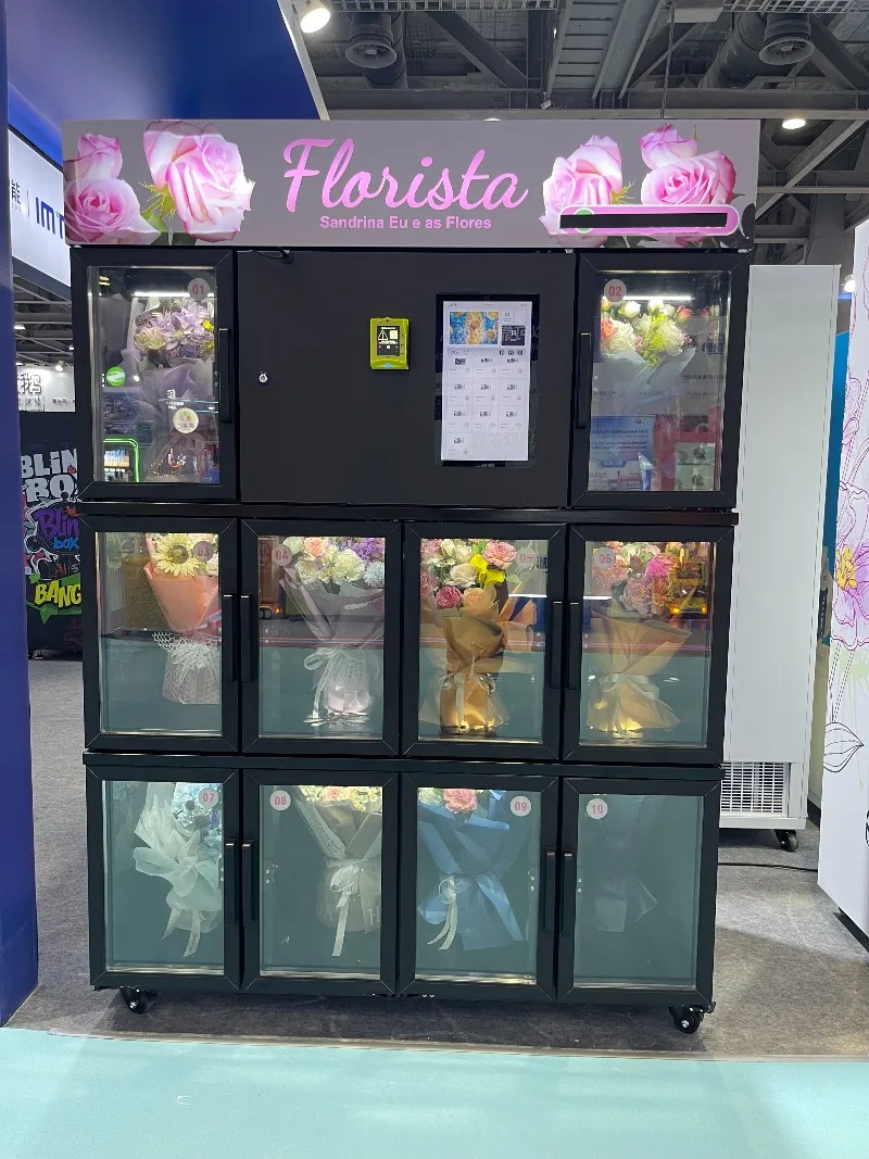 Maquina Expendedora Flores Lockers Flower Locker Vending Machine Bill Acceptor QR Payment for Campus Mall Gift Shop