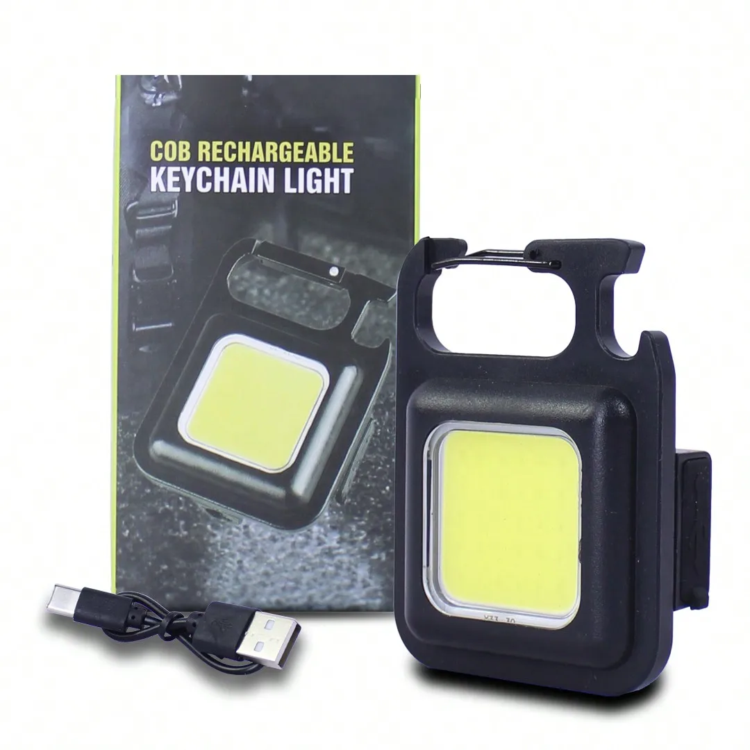 

1PC, Multi Functional Bottle Opener Keychain with Rechargeable LED Flashlight, Suitable for Work Lights, Camping, Cycling