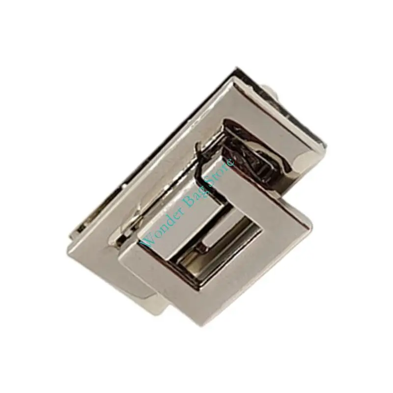 Bag Turn Lock Clasp Twist Lock, Zinc Metal Square Frame with Pivoting Latches for Suitcase, Storage Case and Tool Case Repair