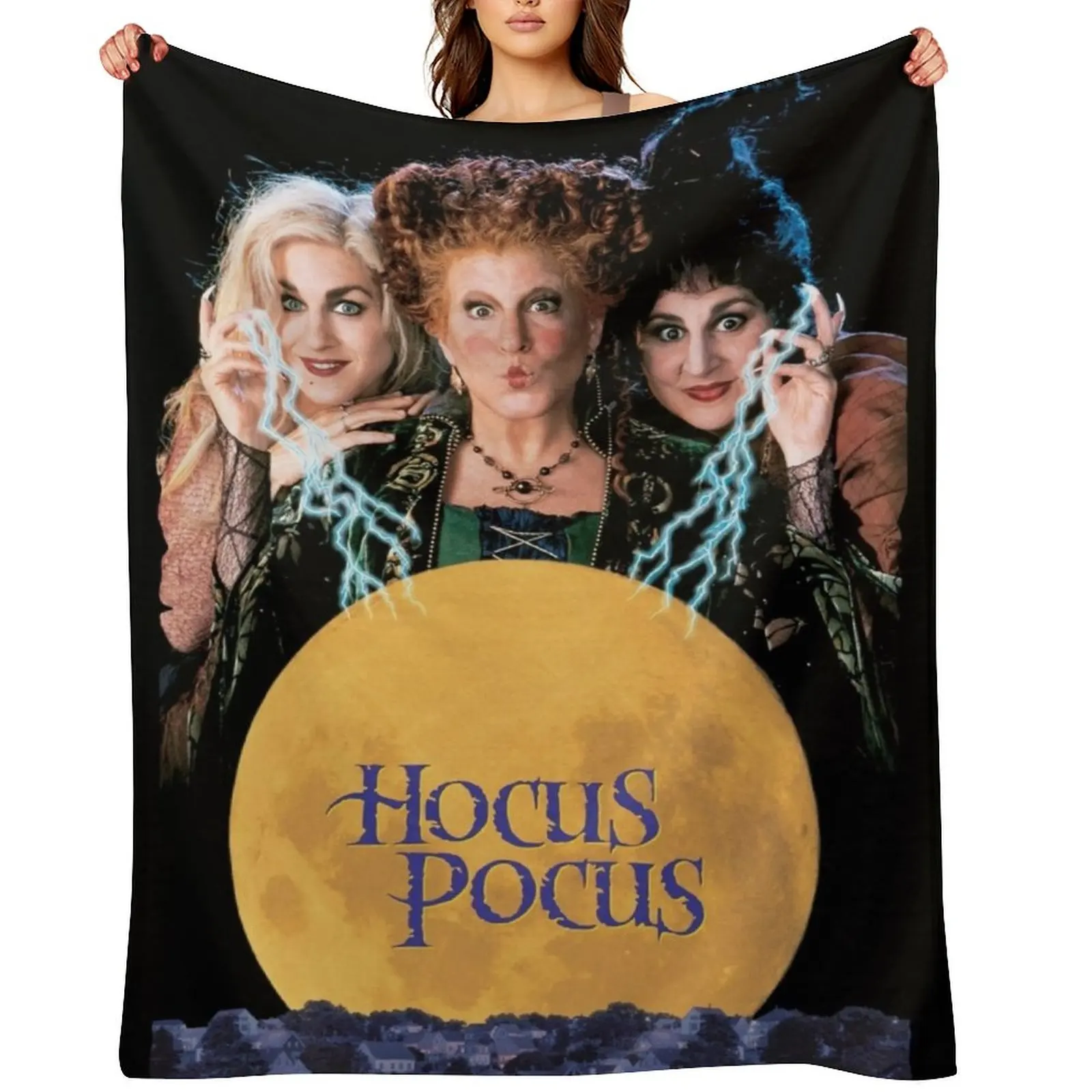 

logo hocus magic pocus Throw Blanket decorative Luxury St Hairys Comforter Blankets
