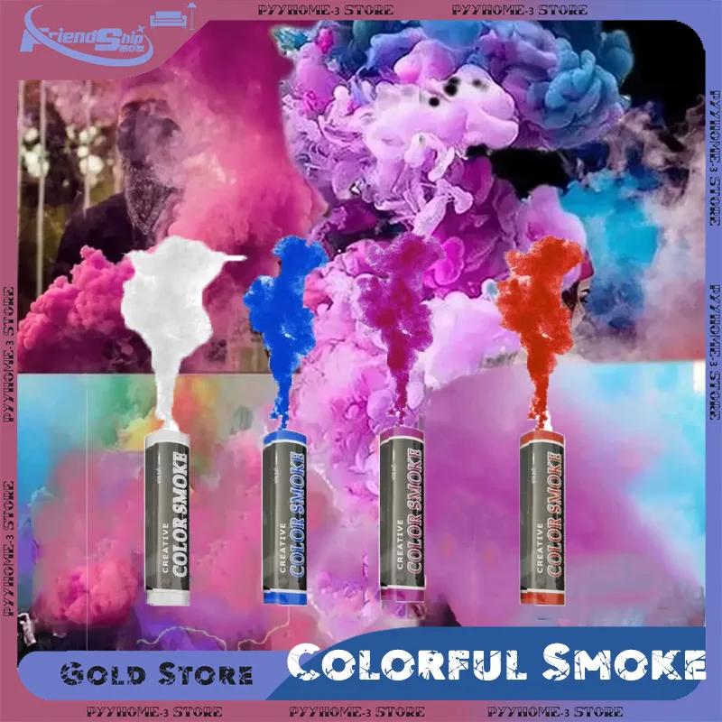 3Pcs Colorful Smoke Magic Handheld Smokes Stage Studio Wedding Fog Smoke-Stick-Prop Atmosphere Party Decor Photography Aid Smoke