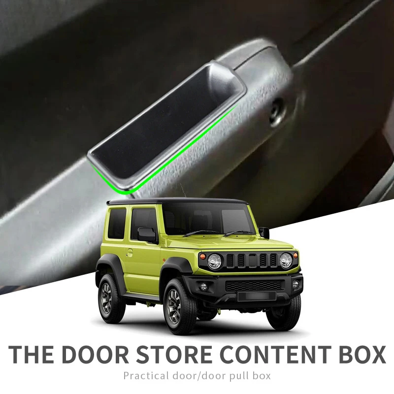 

Ящик для хранения с дверной ручкой для Suzuki Jimny JB74 2019 2020, автомобильный боковой подлокотник, органайзер, лоток, автомобильные аксессуары для интерьера