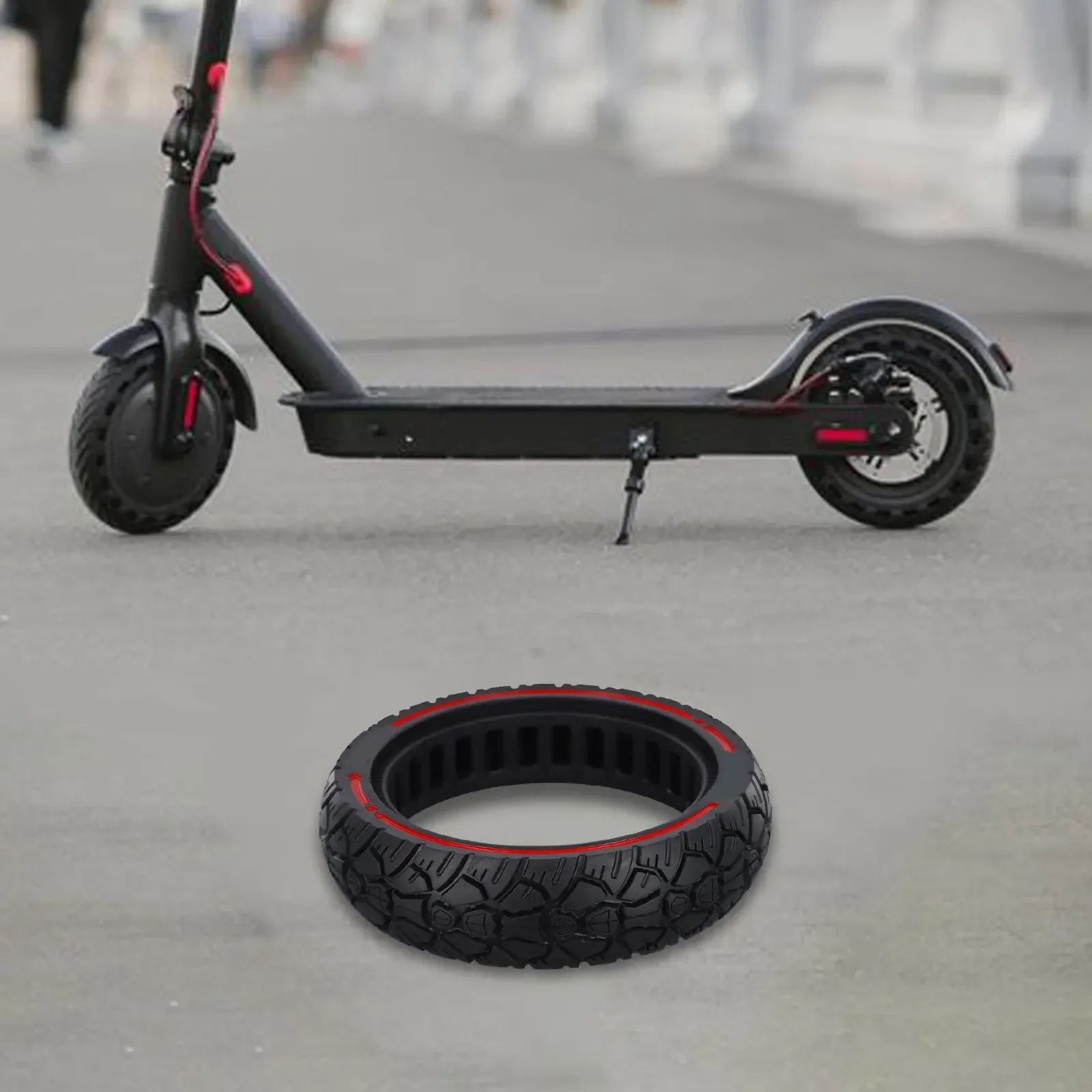 

For Electric Scooters Off-Road Tire Solid Tire For Riding For Smooth Ride High-quality Rubber Stability And Safety