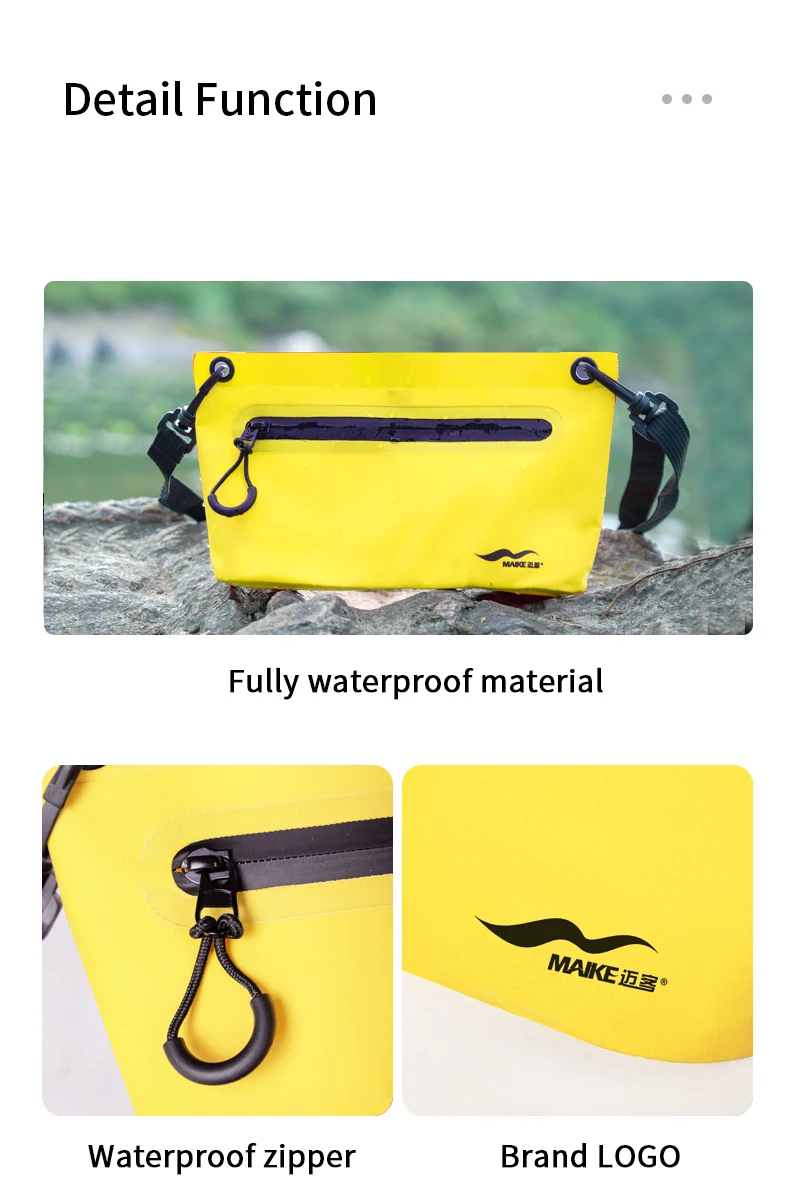 Maike Wash Dry Bags, wasserdichter Tagesrucksack zum Schwimmen, Strand, Wandern, Kajakfahren, Bootfahren, wasserdichte Tasche, Handytasche, Dry Bag – Detail 7