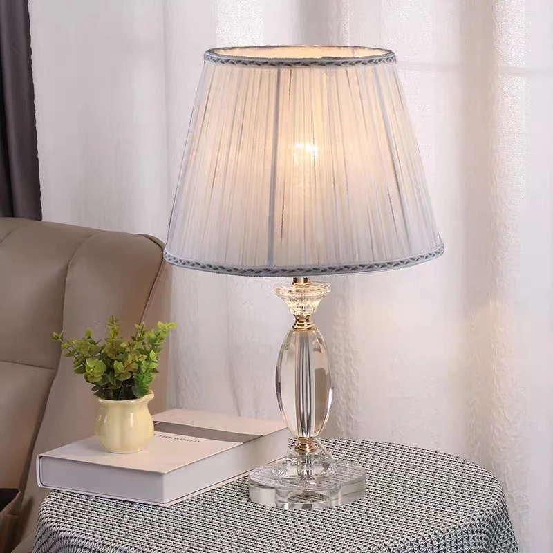 

Modern creative K9 crystal Table Lamps Indoor elegant classical design E27 LED lamp for bedside&foyer&studio YS008