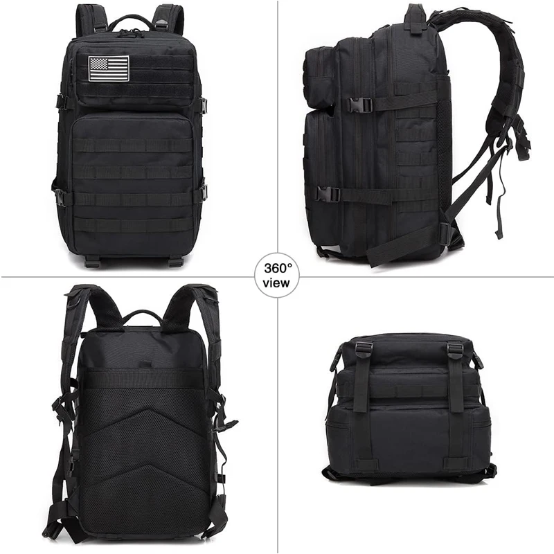 45L Sports Backpacks Molle Tactical Pack 3 Day Assault Backpack Pack Hiking Trekking Rucksack with Molle System