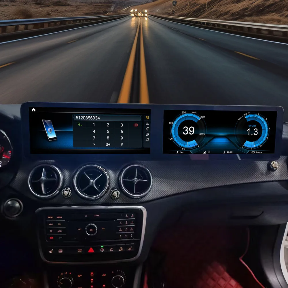 

12.3" For Mercedes Benz A class CLA/GLA W176 2013 - 2018 Android 13 Car Radio Multimedia Video Player GPS Auto Wireless Carplay