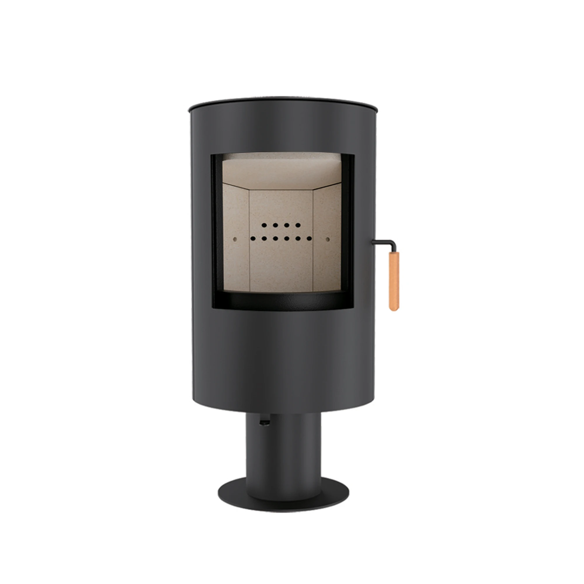 Easy Clean Round Living Room Freestanding Environmental Home Wood Burning Stove Firewood  Wood Heater Indoor