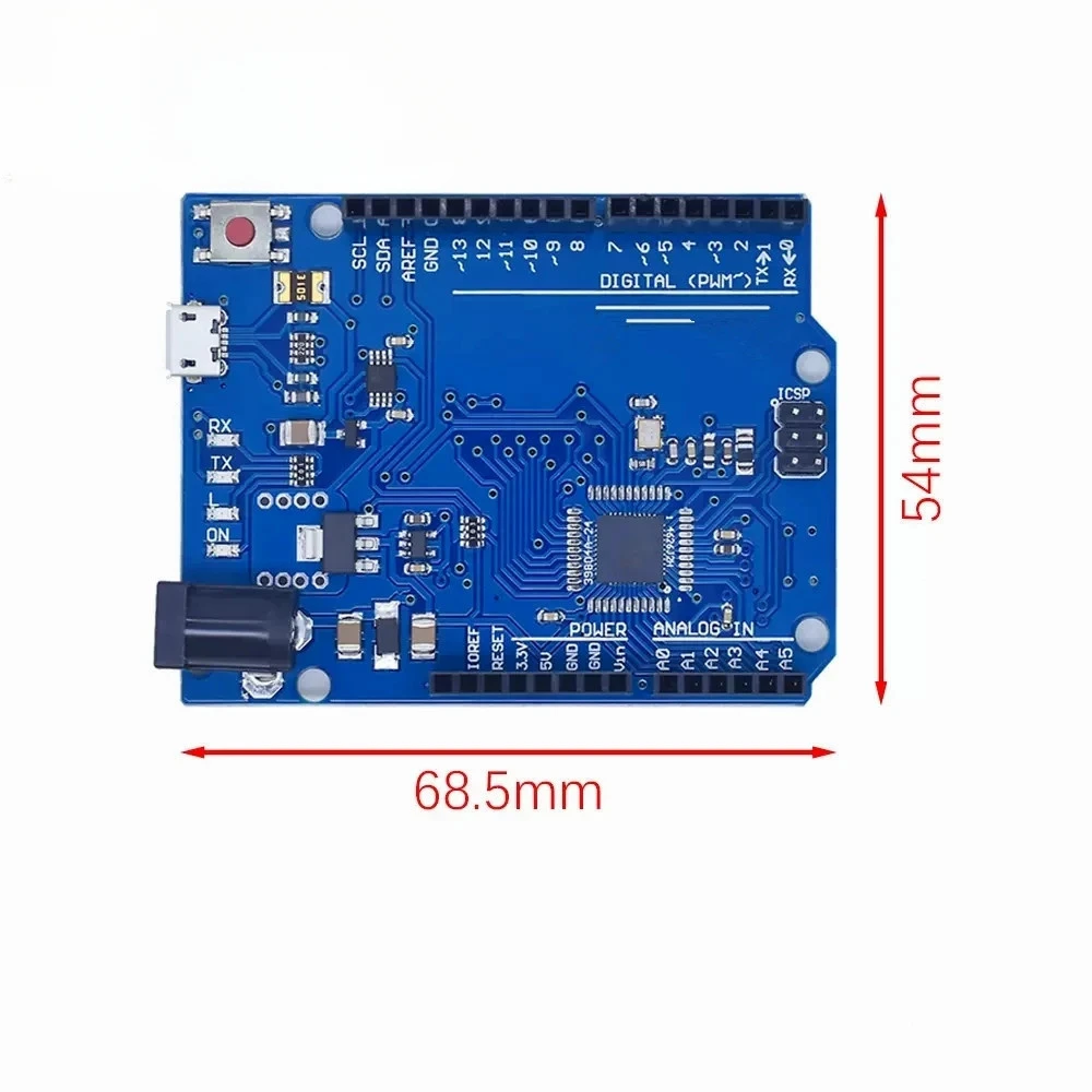 Imagem -03 - Leonardo r3 Placa de Desenvolvimento Microcontrolador com Cabo Usb Compatível para Arduino Faça Você Mesmo Starter Kit Original Atmega32u4