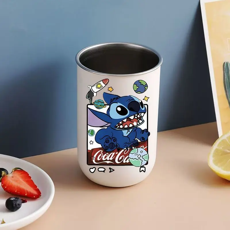 แก้วน้ำสแตนเลสคุณภาพสูงลายการ์ตูนน่ารักสำหรับเด็กผู้หญิง แก้วแปรงฟันเด็ก แก้วน้ำแฟชั่นสำหรับเด็ก ใช้ในบ้าน ขวดนม ขวดน้ำ ของขวัญสำหรับเด็กไปโรงเรียน