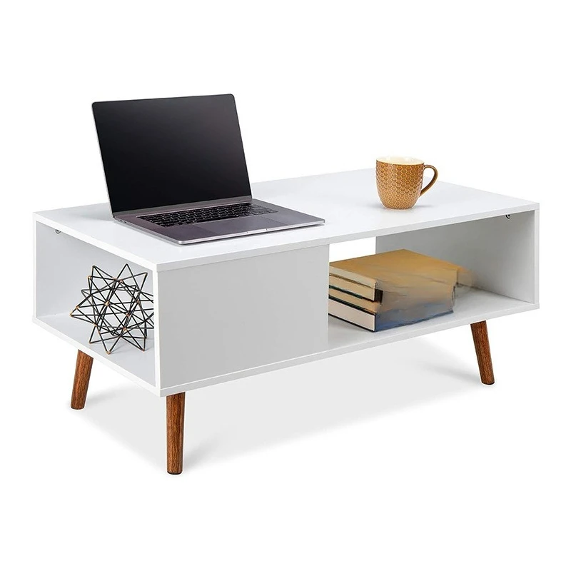 

Living room simple coffee table small apartment coffee table high storage room