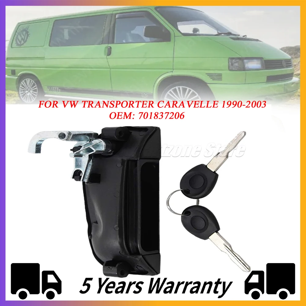 

New FOR VW TRANSPORTER CARAVELLE 1990-2003 BRAND NEW 701837206 FRONT RIGHT OUTER DOOR HANDLE MECHANISM WITH KEYS