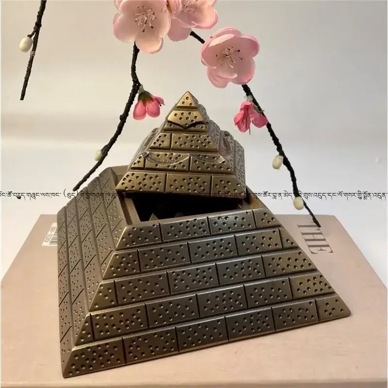 Copper pyramid brass Xunlong ruler with pyramid model