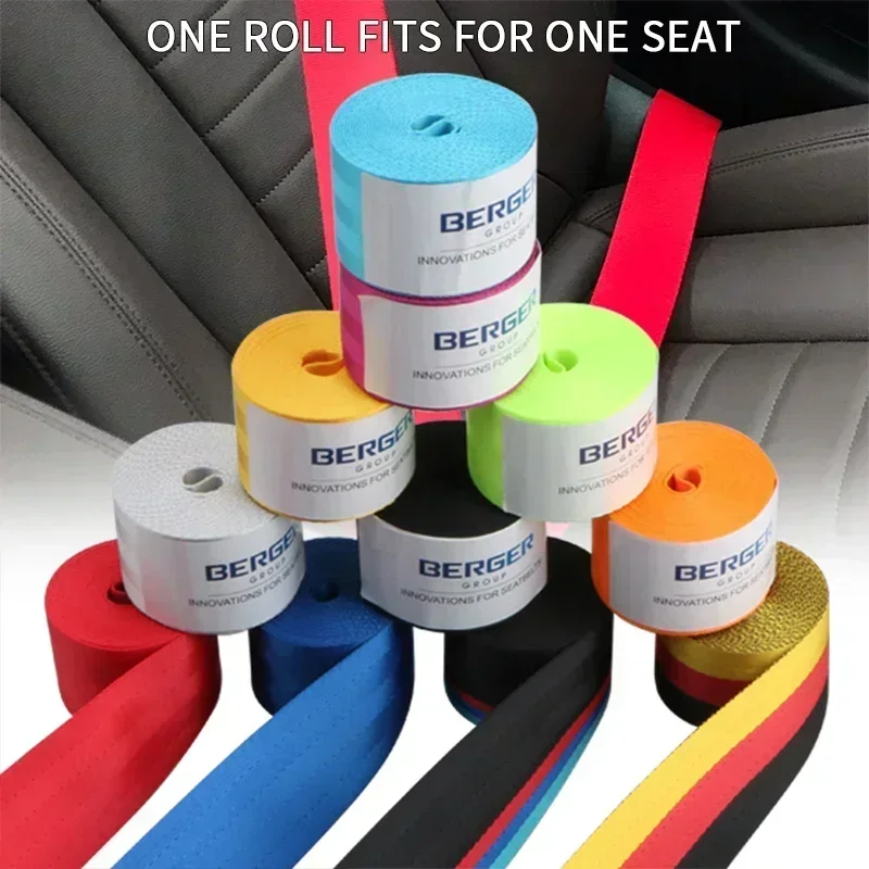 New 3.6M Car Seat Belt Webbing Universal Car Personalized Modification Seat Belt Webbing Car Accessories  Safety Belt