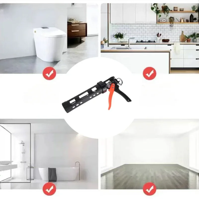 Sealant Gun Glass Glue Caulking Glass Silicone Hand Paint Insulating Mastic Tool for DIY Doors Window and Workshop