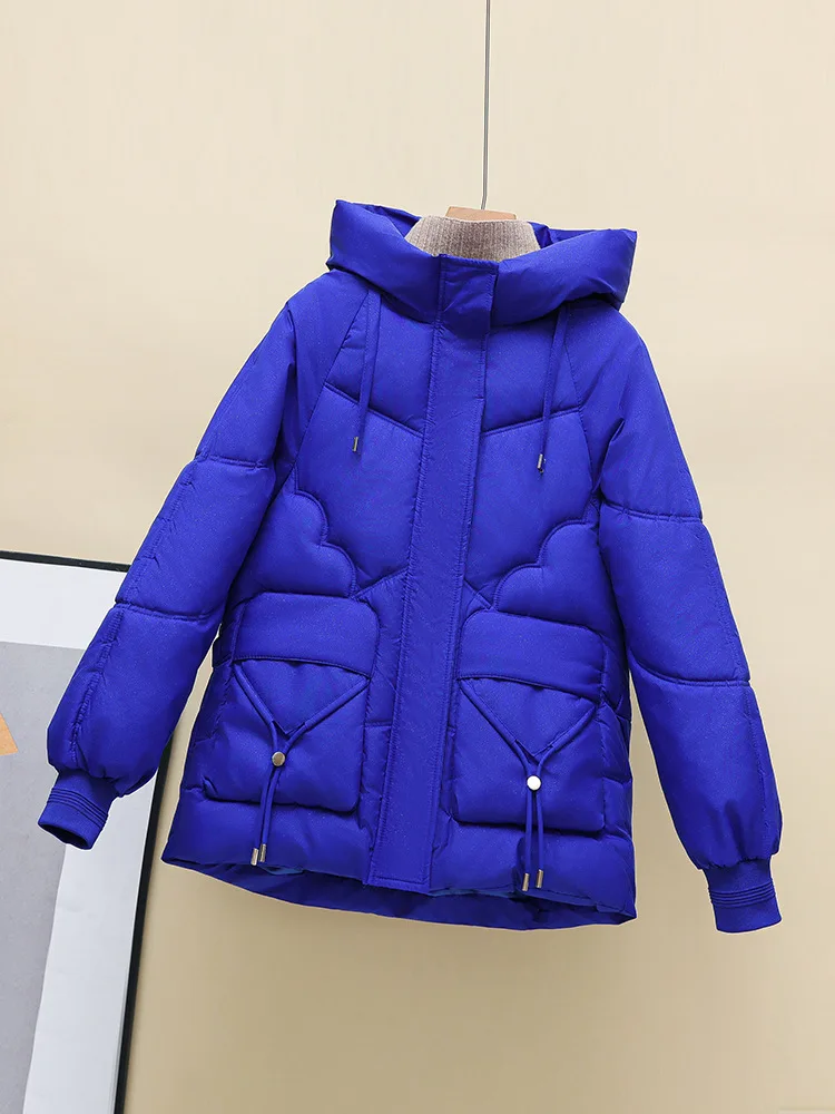 

Женские корейские пуховики-парки с множеством внешних пуговиц, белые, в стиле athleisure, для школы, осенние, модные, для колледжа, с рукавами из шерпы, в стиле карго