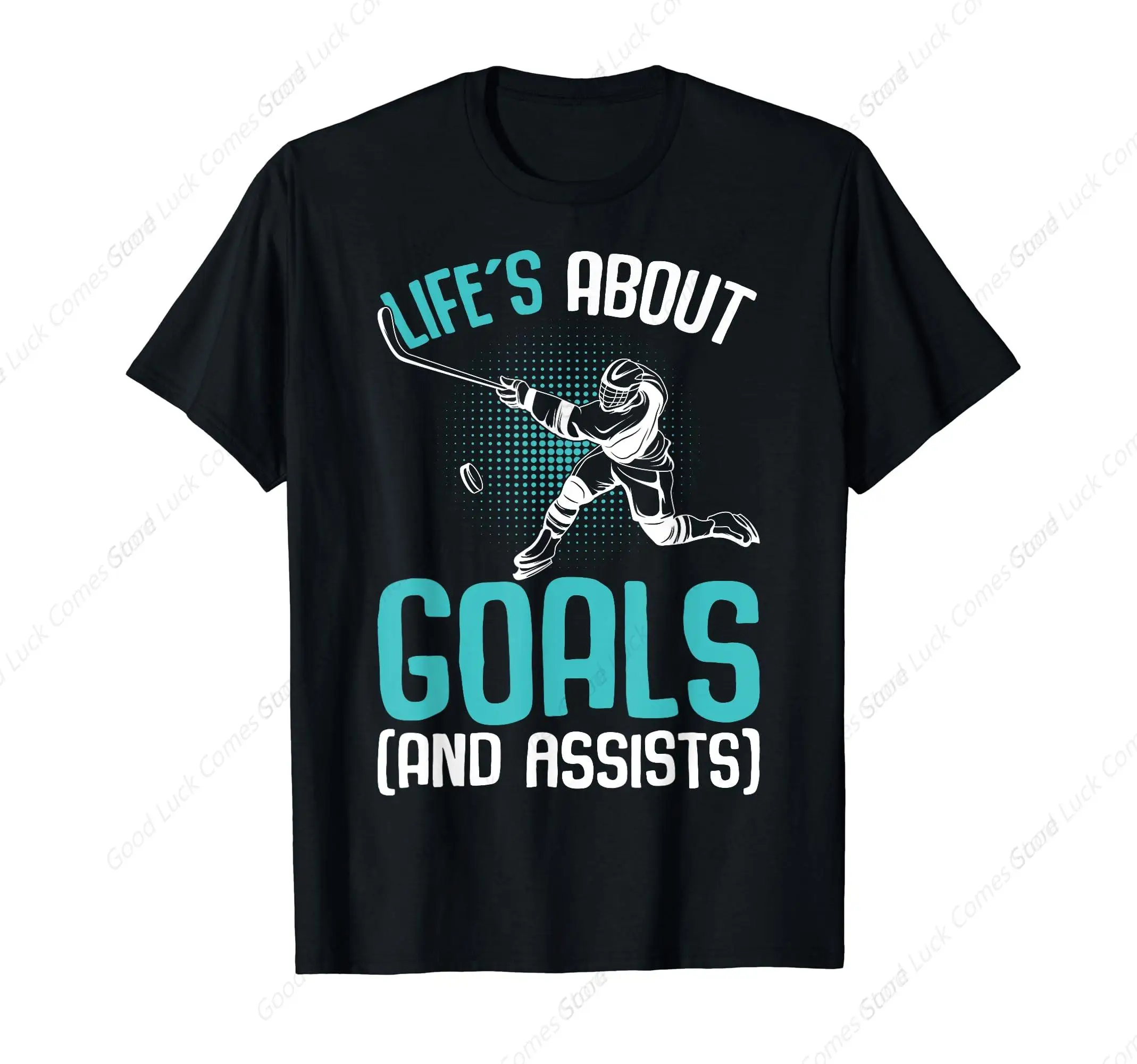 Cool Ice Hockey Art For Men Women Hockey Player & Coach T-Shirt