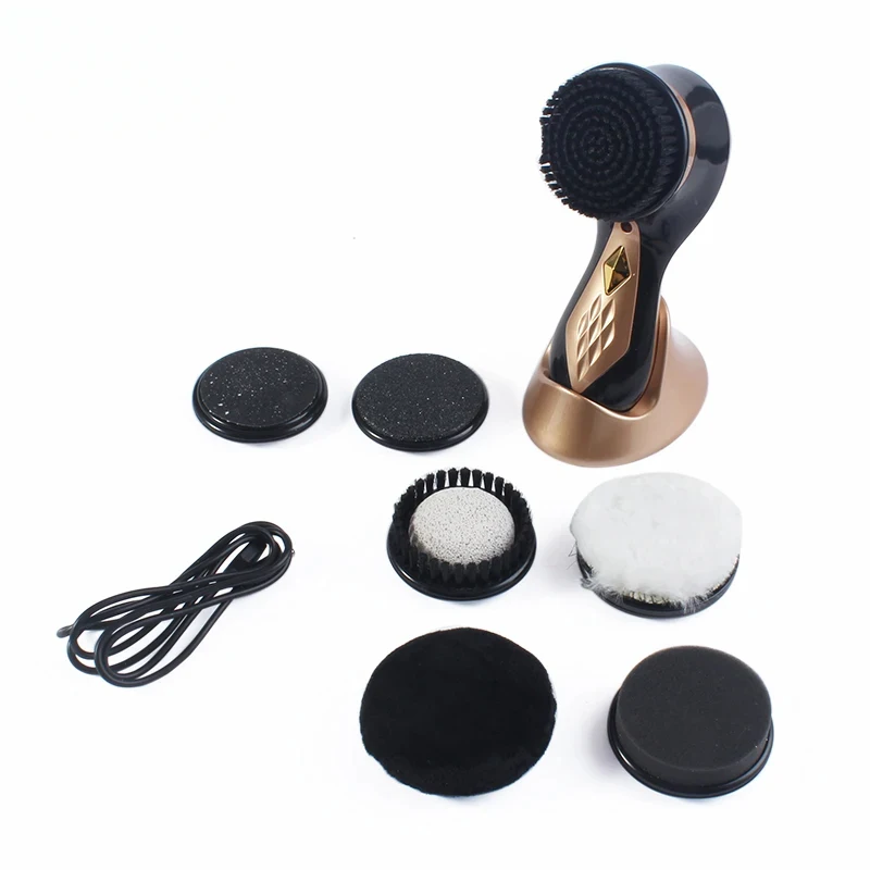 JIQI Shoe Shine Polisher Electric Mini Handheld Portable Leather Polishing Machine Automatic Shoes Cleaning Brush Cleaner EU US