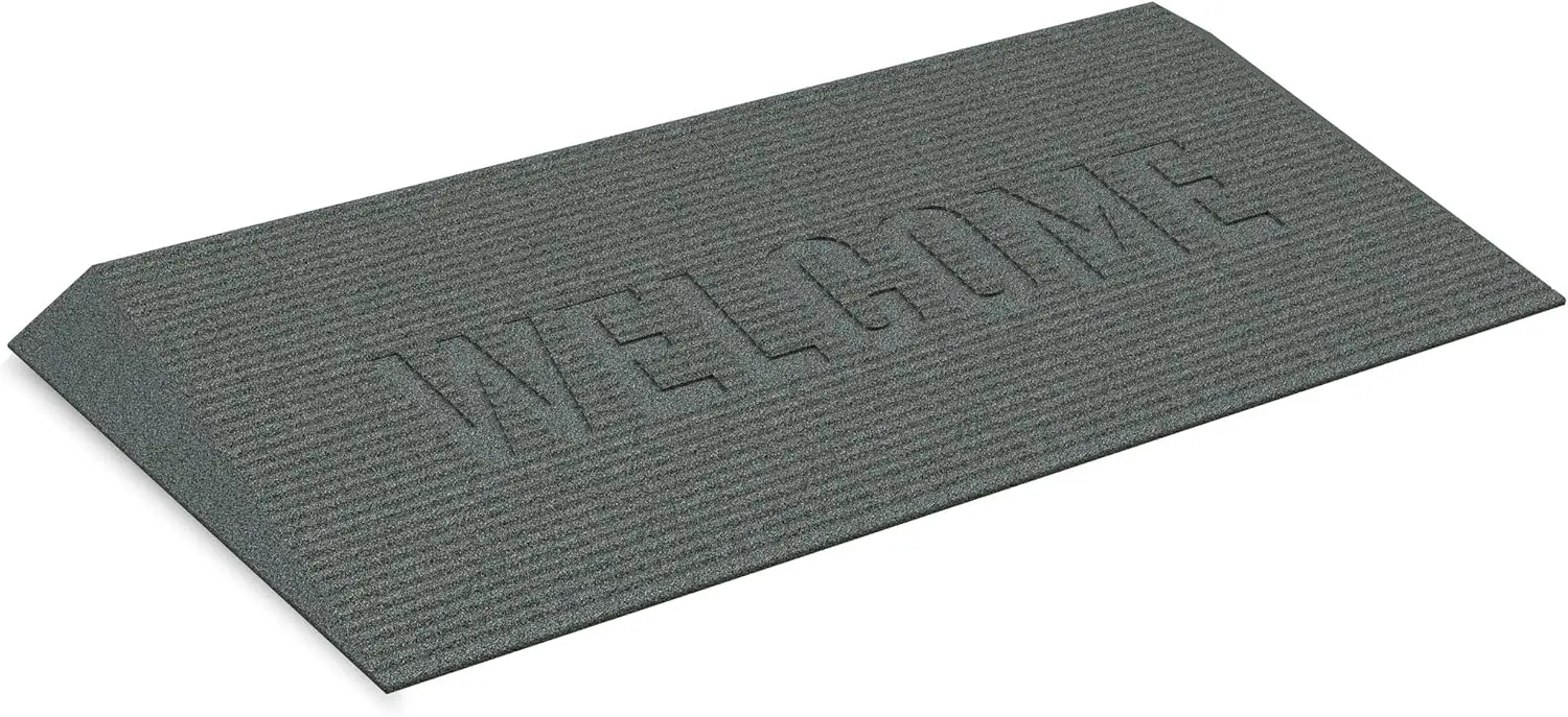 Indoor and Outdoor Entry, N/A, Grey, Angled Welcome Mat