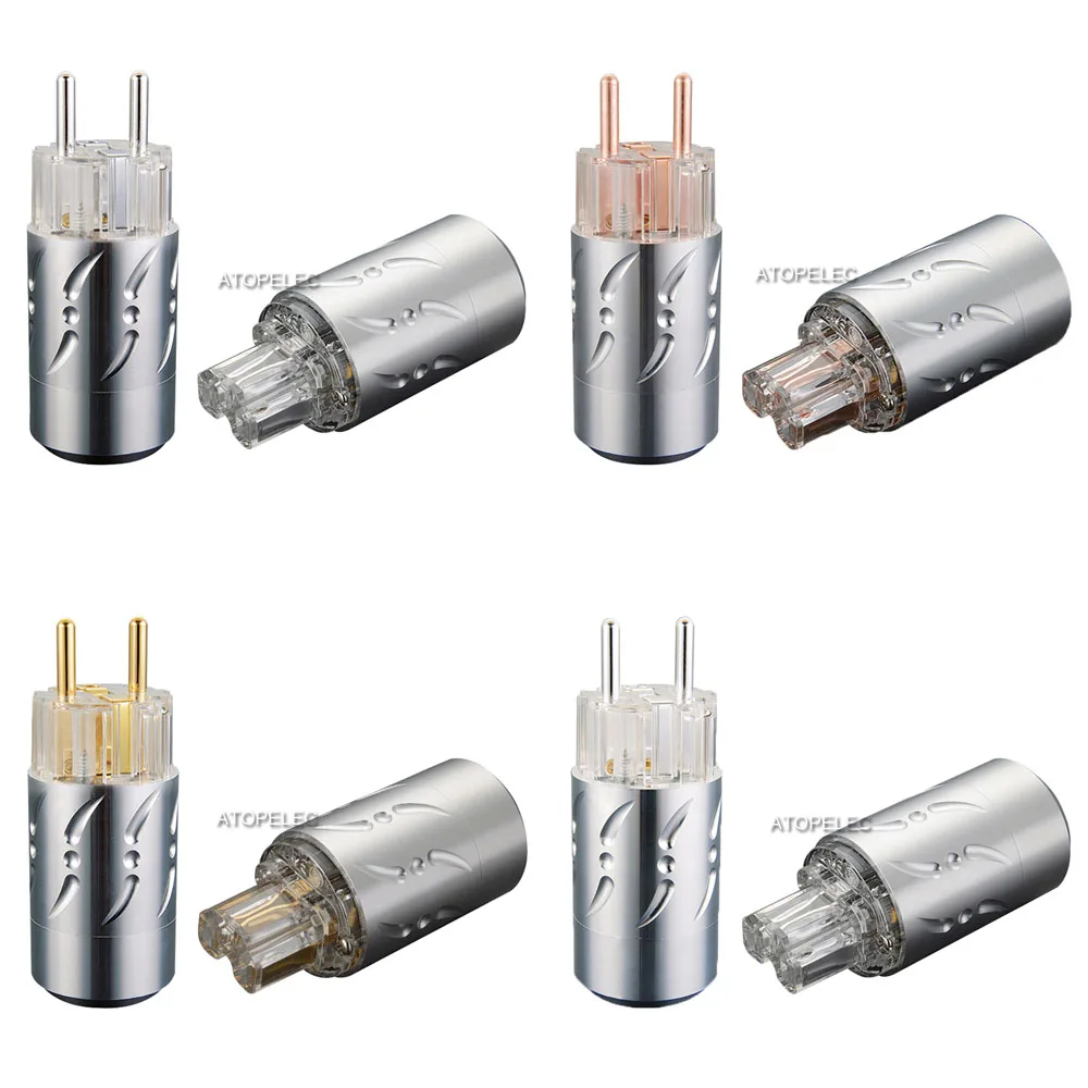 فيبورغ-سدادة من النحاس الأحمر الخالص ، قشرة ألمنيوم شفافة ، ذهب ، فضة ، روديوم ، مطلي ، الاتحاد الأوروبي ذكر ، IEC ، صوت hi-fi للنساء ، #1