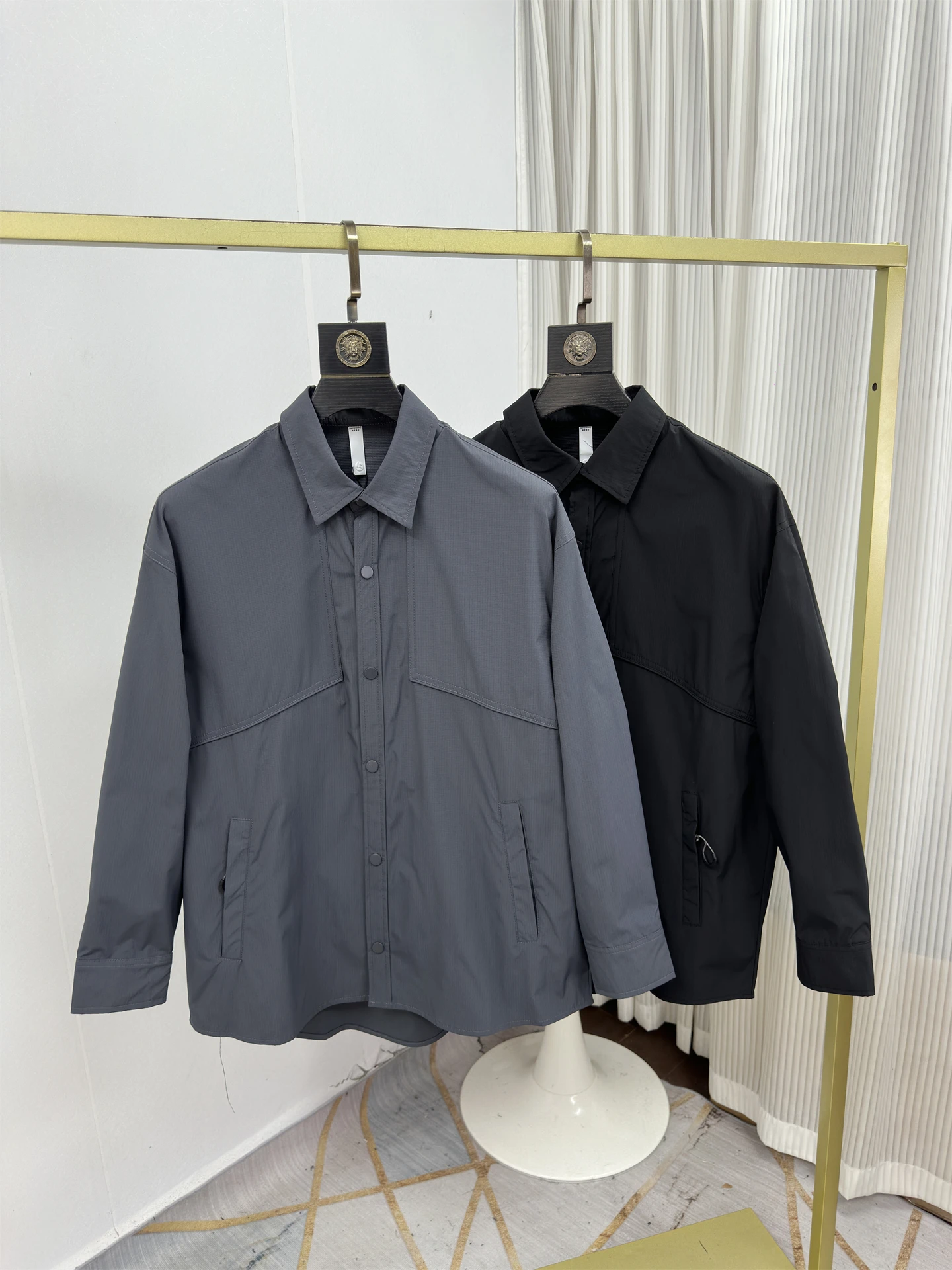 

Модная уличная ветрозащитная водонепроницаемая мужская рабочая куртка с тонким воротником-стойкой для весны, лета и осени