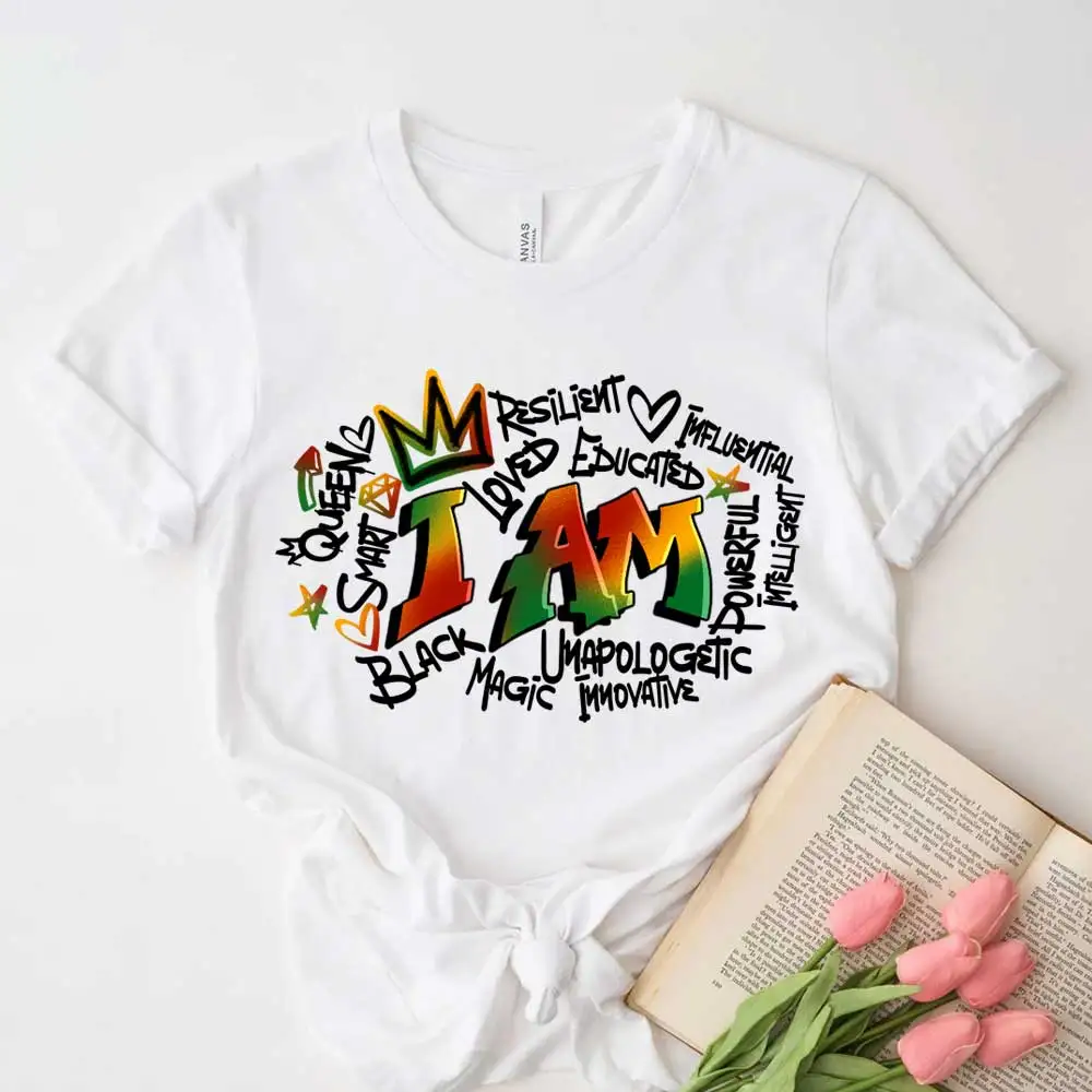 Juneteenth Woman Iron-on Transfer For Clothing DIY A-Level Washable T-shirts Thermal Stickers I Am Black Woman Patches Appliqued