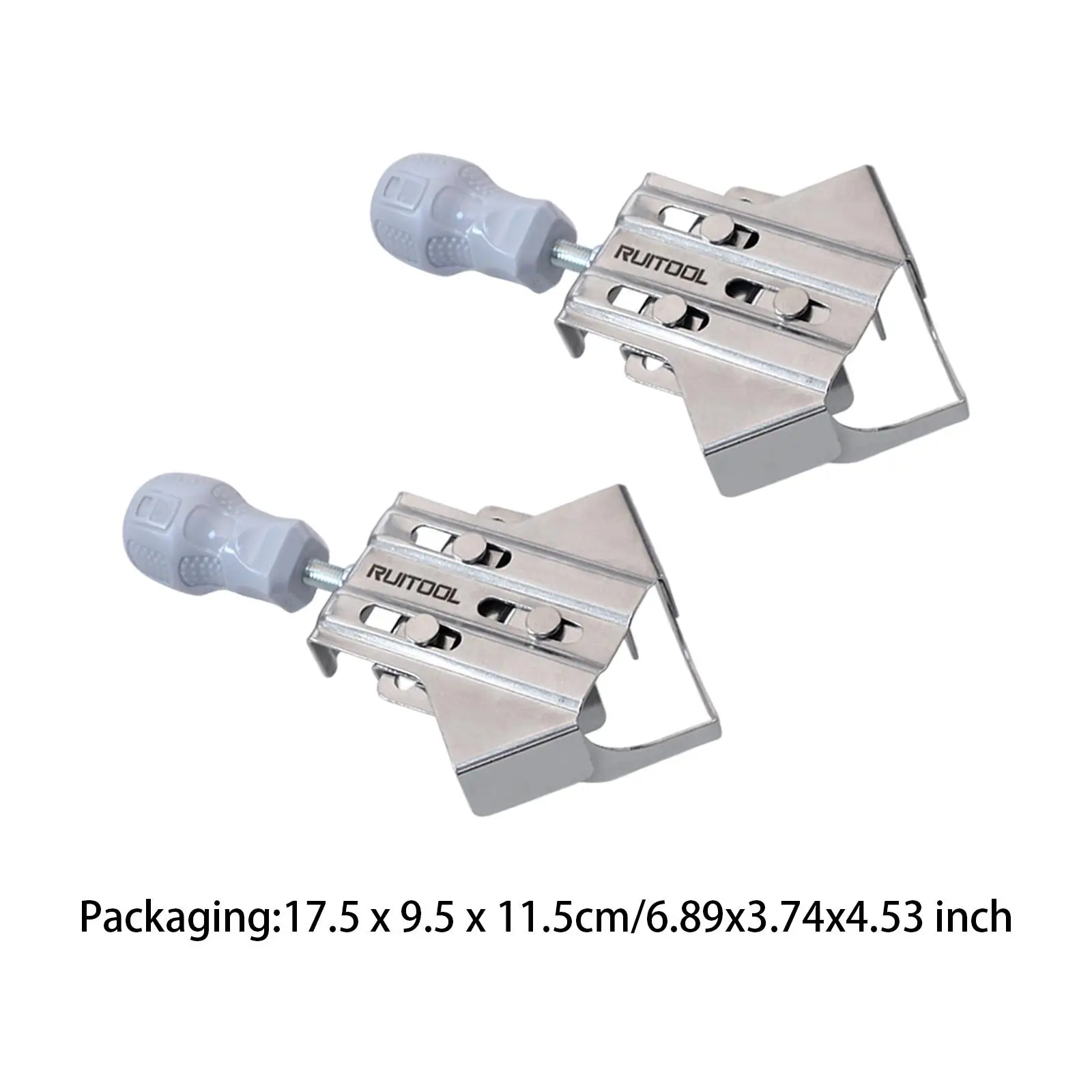 2 Pieces Woodworking 90 Right Angle Clamps Adjustable Frame Clamps Stainless Steel for Cabinet Making Rust Resistance